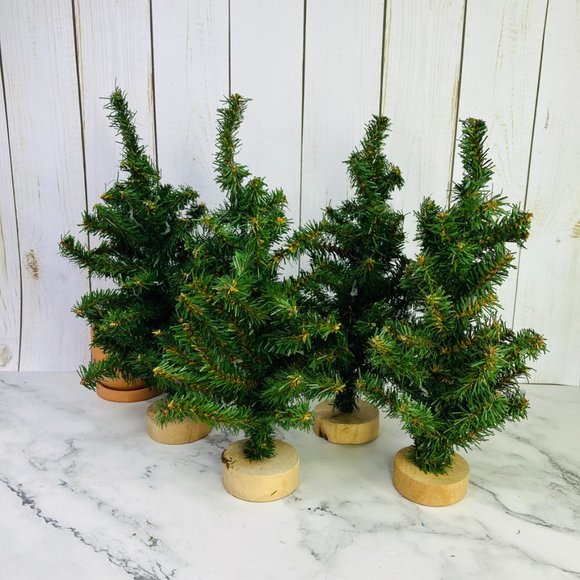 Department 56 Michaels Spruce Pine Trees Wood Base Adjustable Size 7" 10" 12" - Picture 13 of 15